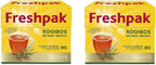 Freshpak Pure Rooibos Tea 80 Tagless Bags, Pure Premium Rooibos and No Rooibos Infusion, New Packaging (2 X Pack)