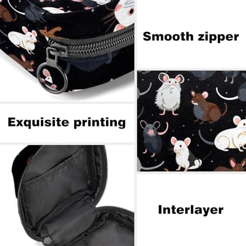 Period Bag,Sanitary Napkin Storage Bag,Animal Print Mouse,Tampon Bag for Purse, V8hv1pjtynqr, Wq7j8mdefrkb