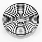 12 Pieces Round Cookie Biscuit Cutter Set,Graduated Circle Pastry Cutters,18/8 Stainless Steel Cookie Cutters and Donut Cutter Ring Molds