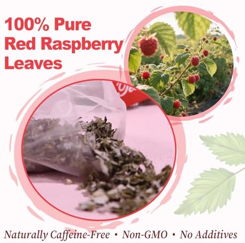 FullChea - Raspberry Leaf Tea Bag, 40 Teabags - Natural Pregnancy Tea - Pure Red Raspberry Leaf Herbal Tea - Non-GMO - Caffeine-free - Help Childbirth & Support Menstrual