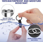 2 PCS Small Pill Case Micro Keychain Pill Holder Portable Waterproof Container Tiny Pocket Medicine Organizer with Keyring for Travel Purse Pocket Handbag Outdoor