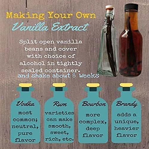 Madagascar Vanilla Beans 5 Count Grade A Gourmet Vanilla Pods 5-7" Great for Baking (Pack of 1)