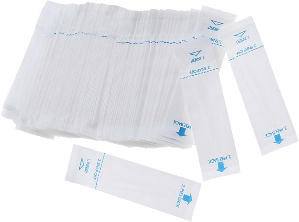 Disposable Probe Protective Covers 100Pcs White Paper Tip Sleeves Protective Films for Oral and Rectal Use in and Health Monitoring