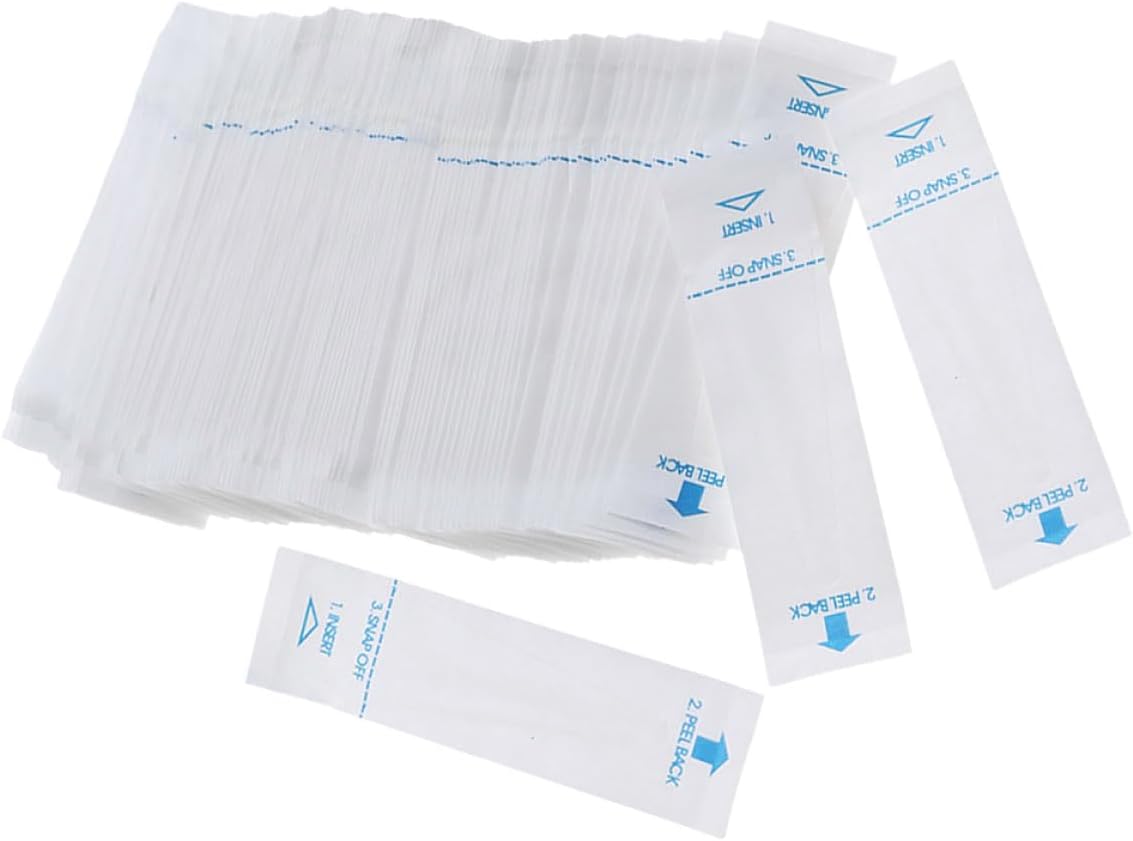 Disposable Probe Protective Covers 100Pcs White Paper Tip Sleeves Protective Films for Oral and Rectal Use in and Health Monitoring