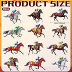 Weysat 48 Pcs Horse Derby Cupcake Toppers Derby Cupcake Toppers Racing Horse Birthday Party Supplies Cake Decorations for The Theme Decorations Baby Shower Western Party Supplies
