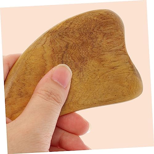 PartyKindom 4pcs Wooden Face Massager for Women Multifunctional Gua Sha Scraper Tools for Facial Relaxation Massage Burr Natural Wood Includes Ear S Shape Finger and Heart Shaped Scrapers