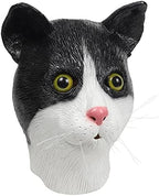 Cute Cat Mask, Novelty Funny Latex Adults Animal Full Head Mask for Halloween Costume Cosplay Party Props for Unisex