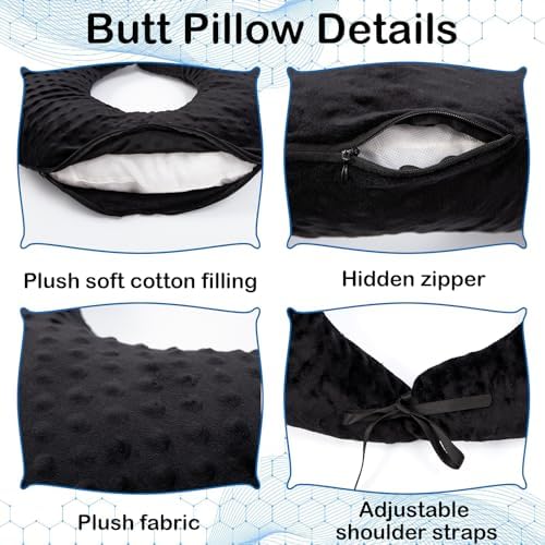 BBL Pillow After Surgery for Sleeping, Brazilian Butt Lift Recovery Pillow After Surgery, BBL Recovery Must Haves, Butt Pillow Donut for Sitting Sleeping Driving, Post Surgery Recovery Items