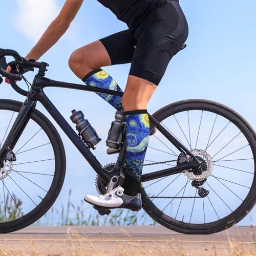 Compression Socks Calf Knee High Support Socks Novelty For Women Men Athletic Running Hiking Nurse