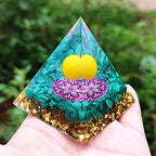 Turquoise Pyramid For Chakra Balancing Stone Pyramid Reiki Healing Crystal Positive Energy Meditation,Chakra Pyramid for Protection,Crystal Energy Pyramid(60mm)
