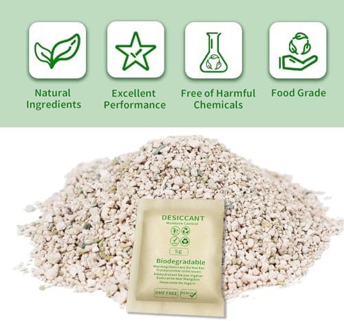 O2frepak 5G (200 Packets) Food Grade Moisture Absorber Montmorillonite Desiccant Packets for Storage, with Higher Moisture Absorption