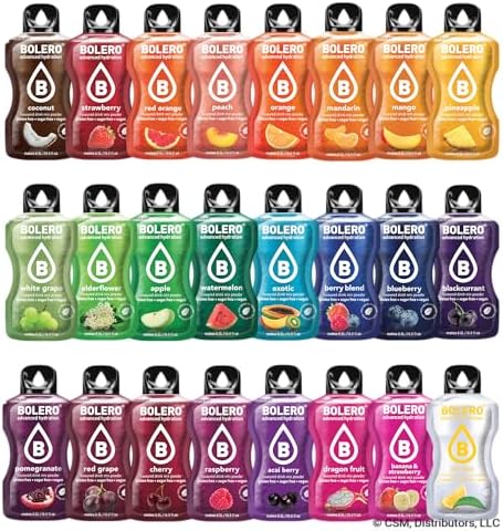 BOLERO Sugar-Free Drink Mix - 64 Variety Fruit Flavored Packets | 64 Travel Ready Hydration Sachets | Zero Sugar, Low Calorie, Gluten-Free, Keto Friendly