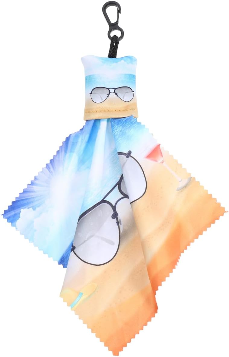 FOMIYES Microfiber Lens Keychain Glasses Cleaner Eyeglass Cleaning Cloths Soft Material for Glasses Smartphone Screens Travel-Friendly Reusable