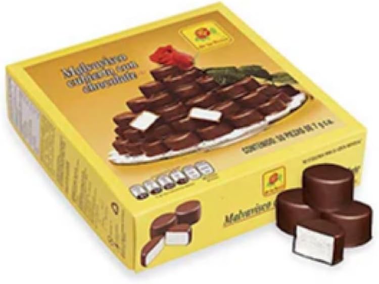 De La Rosa Chocolate Covered Marshmallows Box of 50 pieces