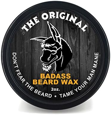 Badass Beard Care Beard Wax For Men - The Original, 2 oz - Softens Beard Hair, Leaves Your Beard Looking and Feeling More Dense