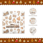 100Pcs Christmas Gingerbread Paper Napkins Xmas Cookies Disposable Party Napkin 6.5" Gingerbread Man Luncheon Hand Towel for Winter Holiday Wedding Baby Shower Party Supplies
