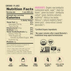 Liquid Remedy Kombucha Sugar Free Organic Drink, Low Calorie, Probiotic Like Tea for Gut Health - Raspberry Lemonade - 12 Fl Oz Can