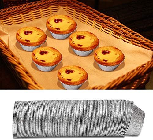 Aluminum Foil Ramekins [150 Pack] 4 oz Aluminum Disposable Ramekins Baking Cups Aluminum Tin Foil Cups for Roasting Tart, Pudding, Souffle, Appetizer