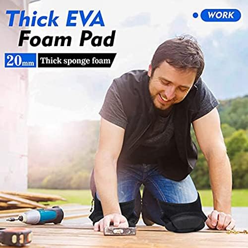1 Pair Men/Women Knee Pads Exercise Knee Pads for Gardening, Cleaning, Construction Work, Flooring, Volleyball, Anti-Slip Collision, Black