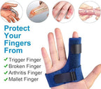 Sumifun Finger Brace, Trigger Finger Splint for Index Middle Ring Pinky Finger Arthritis Pain, Tendon Injury, Broken Mallet Finger Stabilizer Supports for Dislocated Knuckle Immobilizer Wrap for
