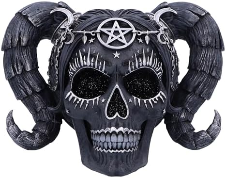 Nemesis Now Drop Dead Gorgeous Solve and Coagula Figurine, Baphomet Doll Skull Ornament, Female Black Skull Figurine, Cast in The Finest Resin, Expertly Hand-Painted, 20.5cm