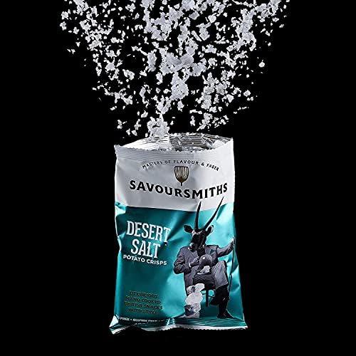 SAVOURSMITHS Hand Cooked Potato Chips, Desert Salt, Gluten Free, Vegan, Non Gmo, All Natural, 5.29 Oz, 4 Count