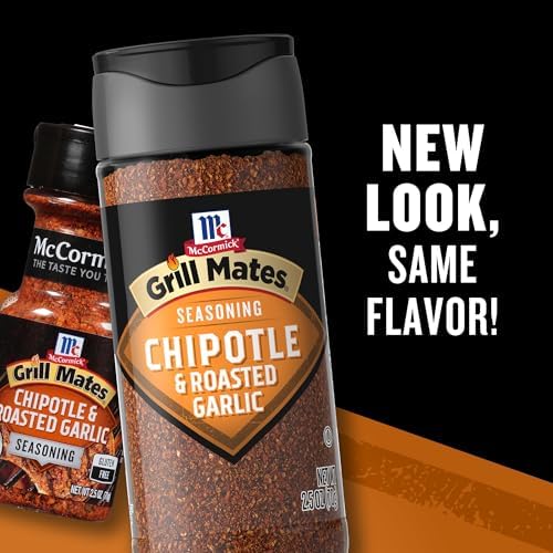 McCormick Grill Mates Chipotle & Roasted Garlic Seasoning, 2.5 oz (Pack of 6)