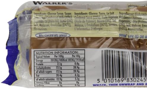 WALKERS NONSUCH TOFFEE Walker's Nonsuch Original Toffee Bars 100g (Pack of 10)