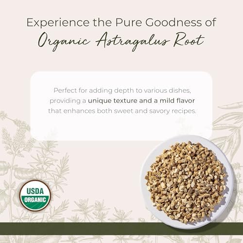 Starwest Botanicals Organic Astragalus Root - Dried Herb for Tea, Cut & Sifted, Certified Kosher, Non-GMO - 4 oz Pouch