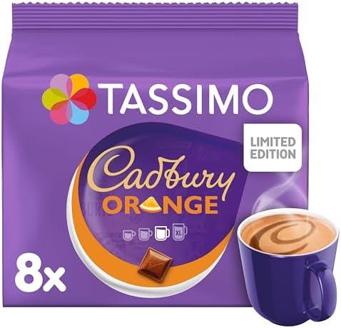 Tassimo Cadbury Orange Hot Chocolate Pods x8 (Pack of 5, Total 40 Drinks)