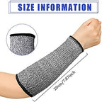 Sintege 3 Pairs Arm Protectors for Thin Skin and Bruising Cut Resistant Forearm Sleeve Level 5 Arm Burn Protection Sleeve (Black, Royal Blue, Grey,7.9 Inch)