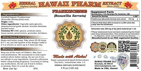 Hawaii Pharm Frankincense Liquid Extract, Frankincense (Boswellia Serrata) Resin Powder Tincture Supplement 4 oz
