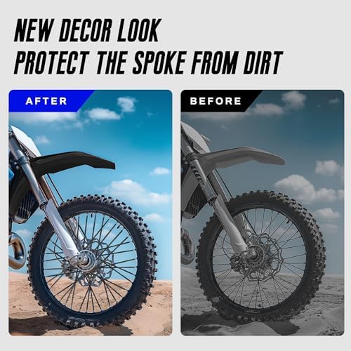 E-riding Bicycle Bike Spoke Protector- 72Pcs Spoke Decoration for Motorcycles, Wheelchairs, Cross-Country Motorcycle Pipe Trim for 8"-21" Rims