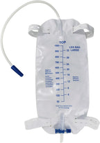 10 Pack Catheter Bags Leg Bag Urinary Drainage Bag with Cloth Straps Anti-Reflux Valve 32 Oz with 16” Tubing
