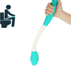 Long Handle Bottom Wiper, Toilet Aids Tool, Extends Reach Over 15 Inches, Grips Toilet Paper or Wipes