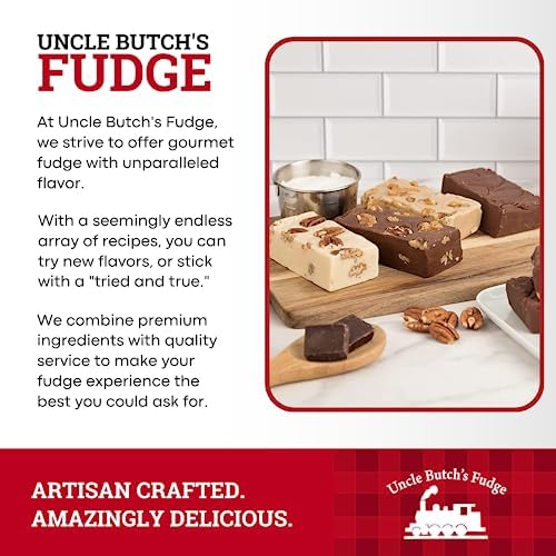 Uncle Butch’s Vanilla Fudge Candy – Vanilla Candy Fudge Freshly Made in Small Batches with Real Butter – Creamy, Decadent, Handcrafted & No-Marshmallow Recipe (24 oz)