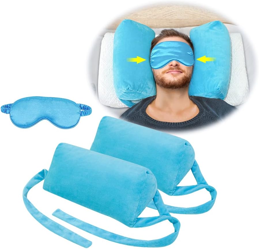 AOSSA Neck Stabilizer Pillow for Sleeping – Face Up Triangle Wedge for Head & Neck Positioning, Post Surgery Recovery & Anti-Wrinkle Back Sleep Training Pillow