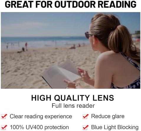 OCCI CHIARI Reader Sunglasses Women 1.5 Trendy Reading Sunglasses 1.0 1.25 1.5 1.75 2.0 2.25 2.5 2.75 3.0 3.5 (Black, 1.50)