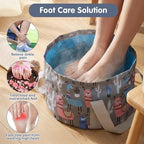 Foldable Bucket for Soaking Feet, Portable Foot Bath Tub Spa Basin Grey Footbath Bucket for Travel Home Pedicure Outdoor