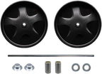 Service Caster 6173L9 FG6173L90000 Rubbermaid Janitor Cleaning Cart Rear Wheels Replacement Kit - Fits Rubbermaid Brute Tandem Dolly Cleaning Cart - Service Caster Brand