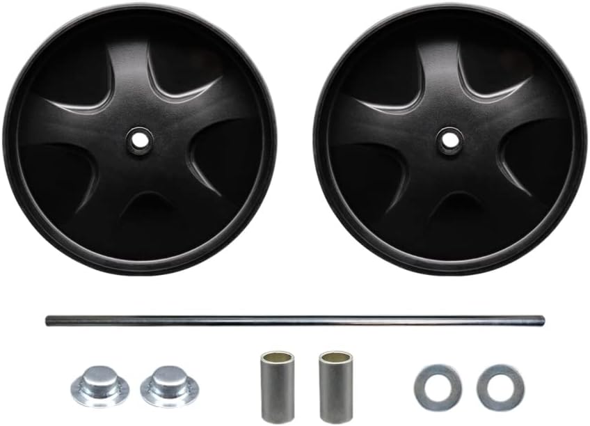 Service Caster 6173L9 FG6173L90000 Rubbermaid Janitor Cleaning Cart Rear Wheels Replacement Kit - Fits Rubbermaid Brute Tandem Dolly Cleaning Cart - Service Caster Brand