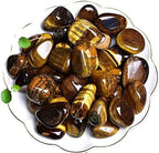 Tiger's Eye Healing Crystal Stones, 1.25-2.0" Large Reiki Healing Gemstones Natural Tumbled Polished Stones for Energy Witchcraft Therapy Meditation