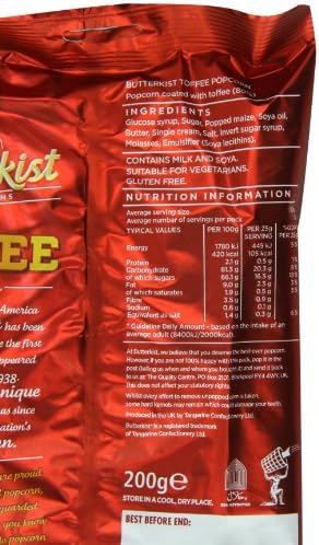 Butterkist Toffee Popcorn 200 G (Pack Of 9)