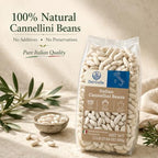 Del Colle Italian Cannellini Beans – White Kidney Beans, Dried Cannellini Beans, White Beans Dry, Italian Beans, Dry Beans for Soups, Pasta & Salads – 1.1 lb (500g), Product of Italy (Pack of 1)