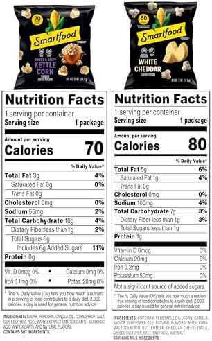 Smartfood Popcorn, Variety Pack, 0.5 Ounce (Pack of 40)