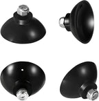 Zookpr Replacement Gripper Cups for Arcmate EZ Reacher Accessory Tips, Outdoor Heavy Duty Gripper Reacher Grabber Tool, UV Resistant, Rubber Cups with Locknuts, Black, 2 Pairs(4 Cups)