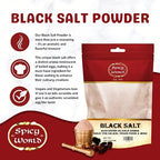 Spicy World Black Salt Powder (Kala Namak Mineral) 7 Oz - Vegan, Pure, Unrefined, Non-GMO & Natural - Perfect for Tofu Scramble, Egg Taste