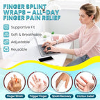 Finger Splint Wraps 2 Pack – Adjustable Breathable Finger Buddy Tape, Light Compression Trigger Finger Splint for Arthritis Pain Relief & Sports Injury, Comfort for Daily Support & Alignment（M Size）