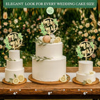 Rustic Wedding Cake Toppers Bride And Groom - Boho Mr And Mrs Cake Topper, Wood Mr And Mrs Sign For Engagement Bridal Shower Decor, Sage Green Wedding Cake Decorations