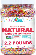 A Great Surprise Dye-Free Rainbow Sprinkles – 2.2 LB - Spring Natural Vegan Baking Toppings with No Artificial Dyes or Flavors – Non-GMO Jimmies for Cookies, Cakes, Ice Cream & Cupcakes